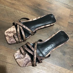 Topshop snake print sandals